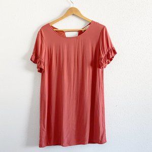 Rokoko Rust Short Sleeve Ruffle Dress